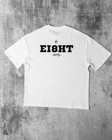 Infinity Ei8ht Oversized White Tee